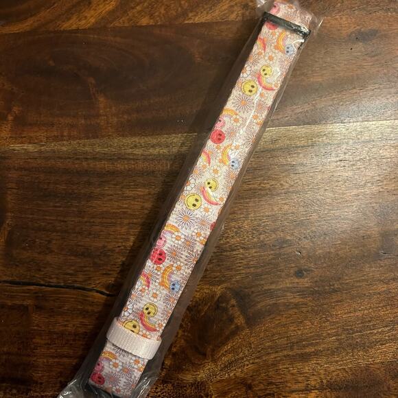 Cocopup London Happiness Collar Smiley Face Rainbow Retro Floral NWT Size Large - Picture 3 of 3